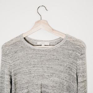 NWOT Loft Knit Sweater Gray Size L Petite